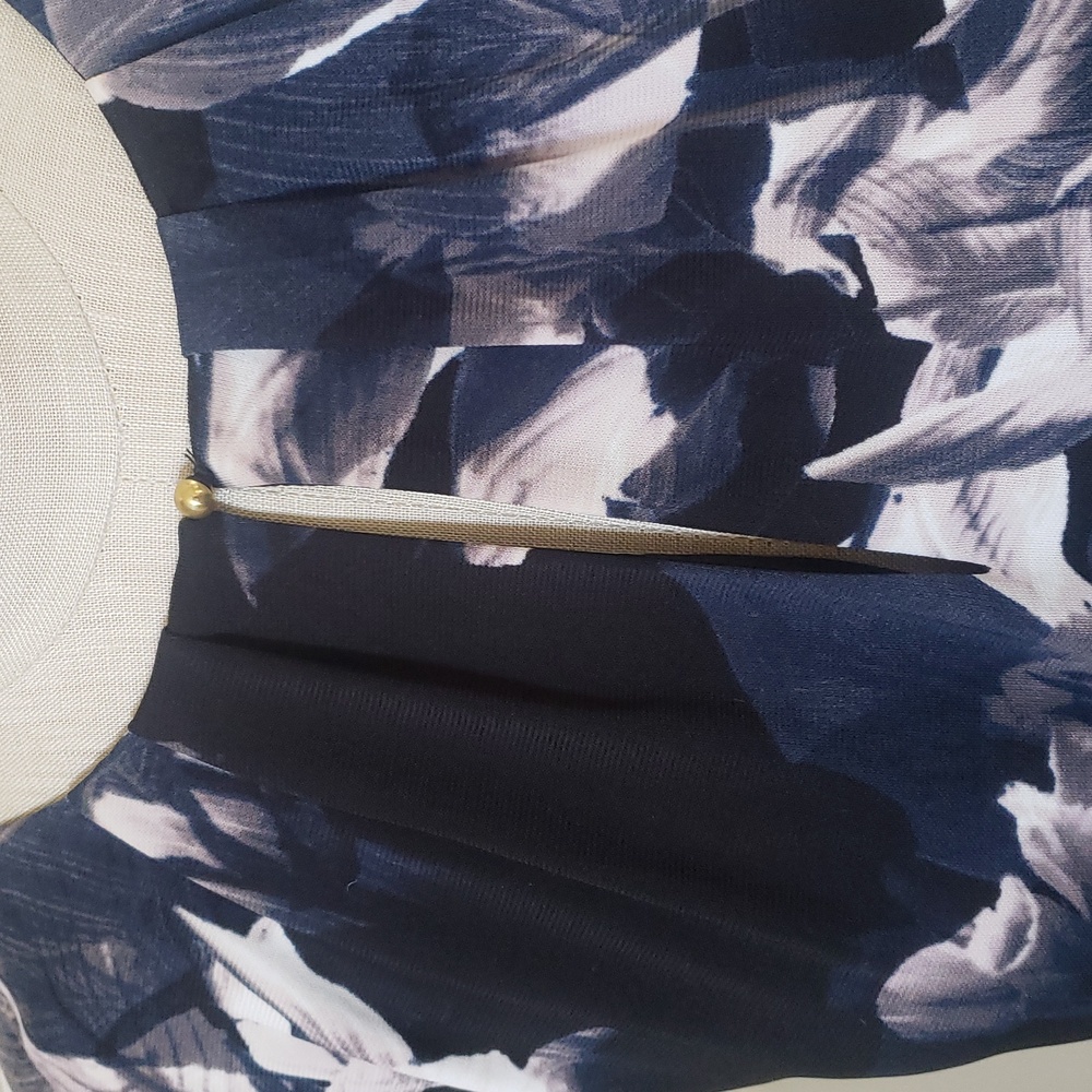 ROBERT RODRIGUEZ Abstract Watercolor Silky Blouse | Sheer Cap Sleeves | MEDIUM - Picture 8 of 15